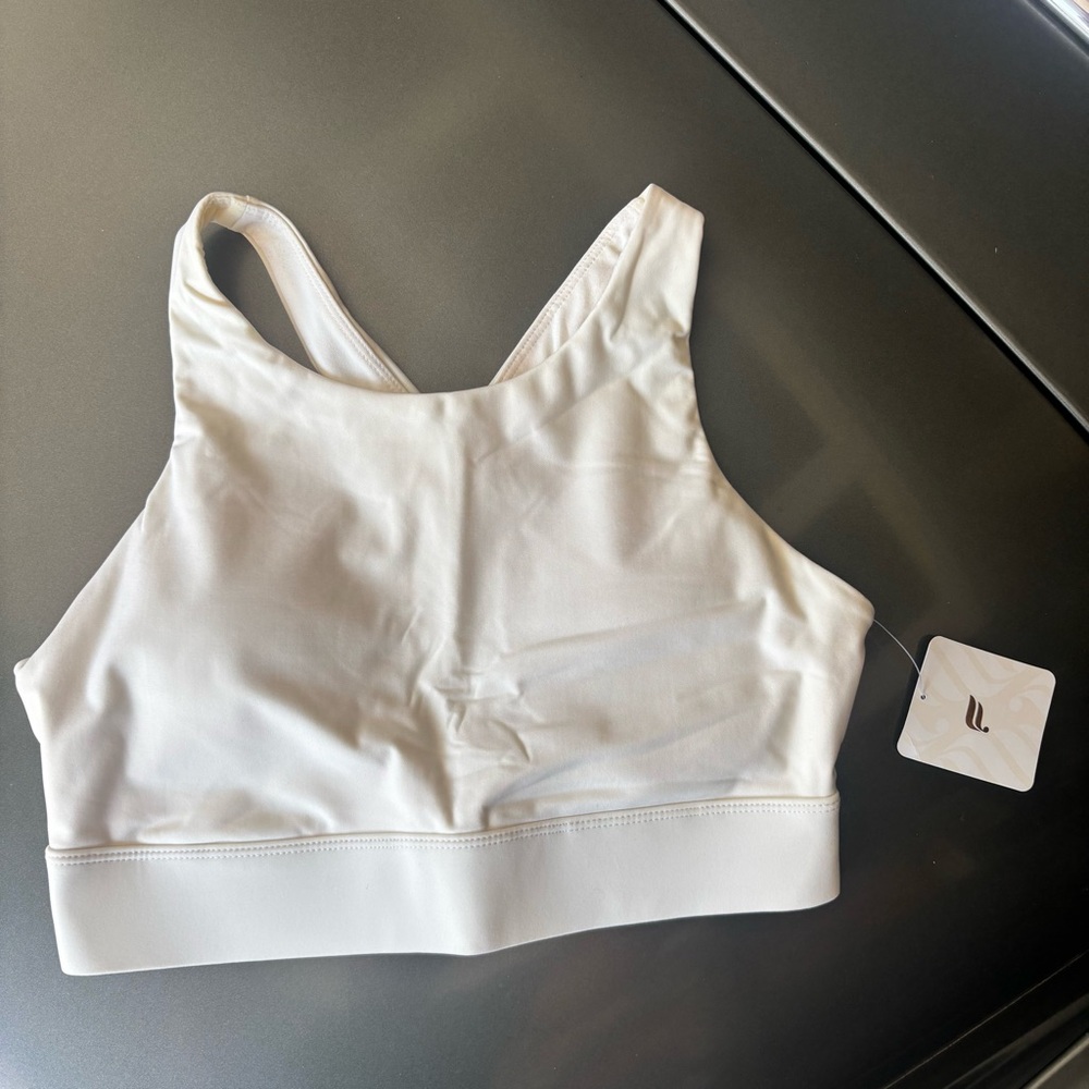 Fabletics Classic White Sports Bra